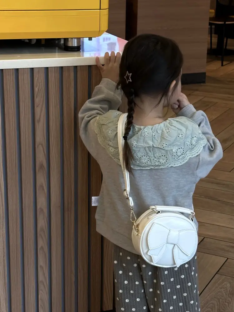 2024 Women's Cute Bow Shoulder Bags Black White Pink — feature 25