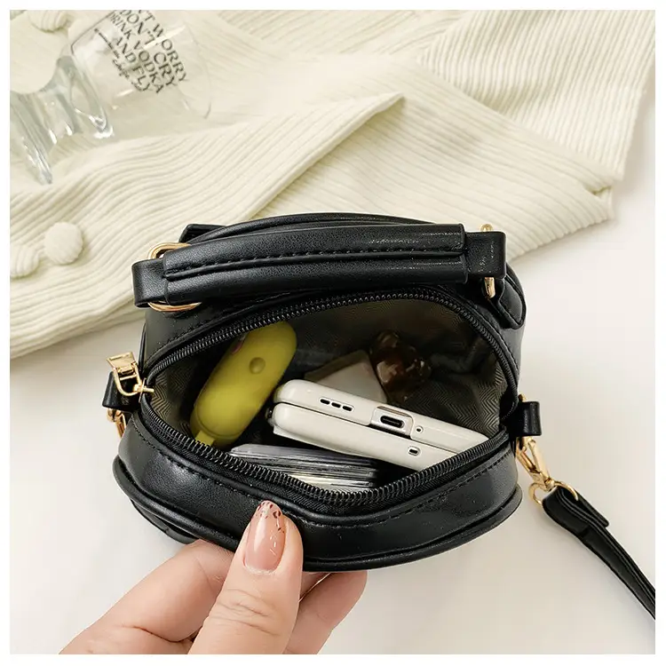 2024 Women's Cute Bow Shoulder Bags Black White Pink — feature 6