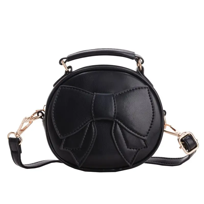 2024 Women's Cute Bow Shoulder Bags Black White Pink - Image 2