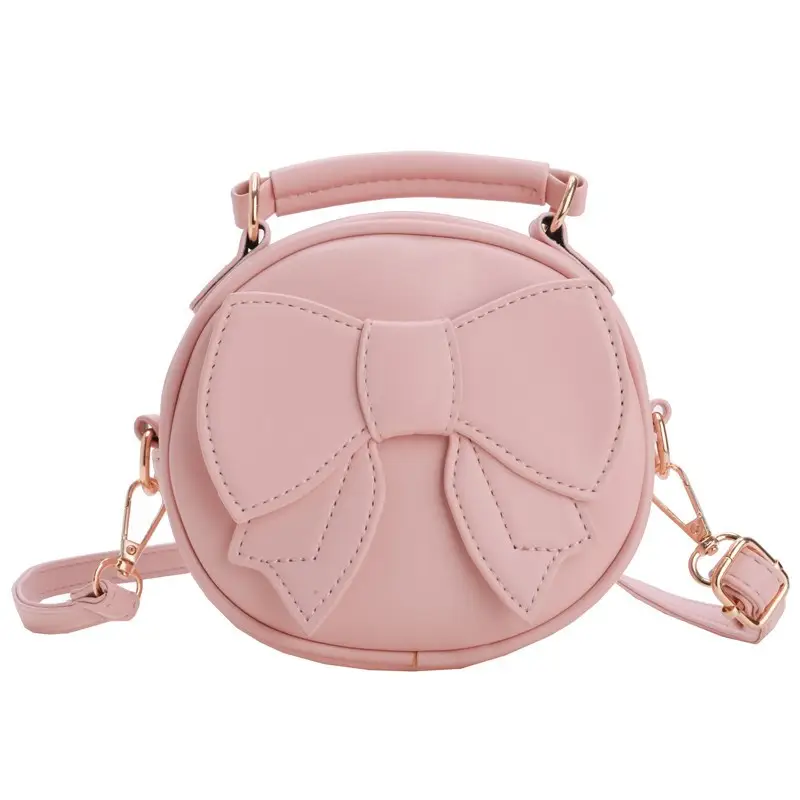 2024 Women's Cute Bow Shoulder Bags Black White Pink - Image 3