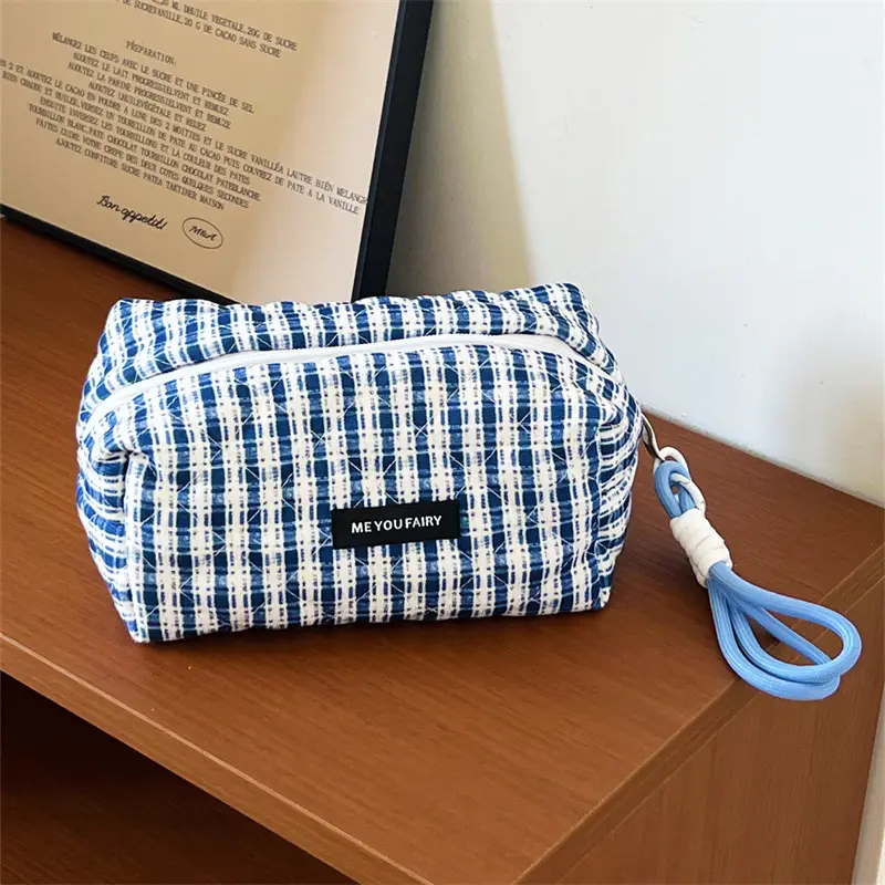 Pink Plush Cosmetic Storage Bag Travel Wash