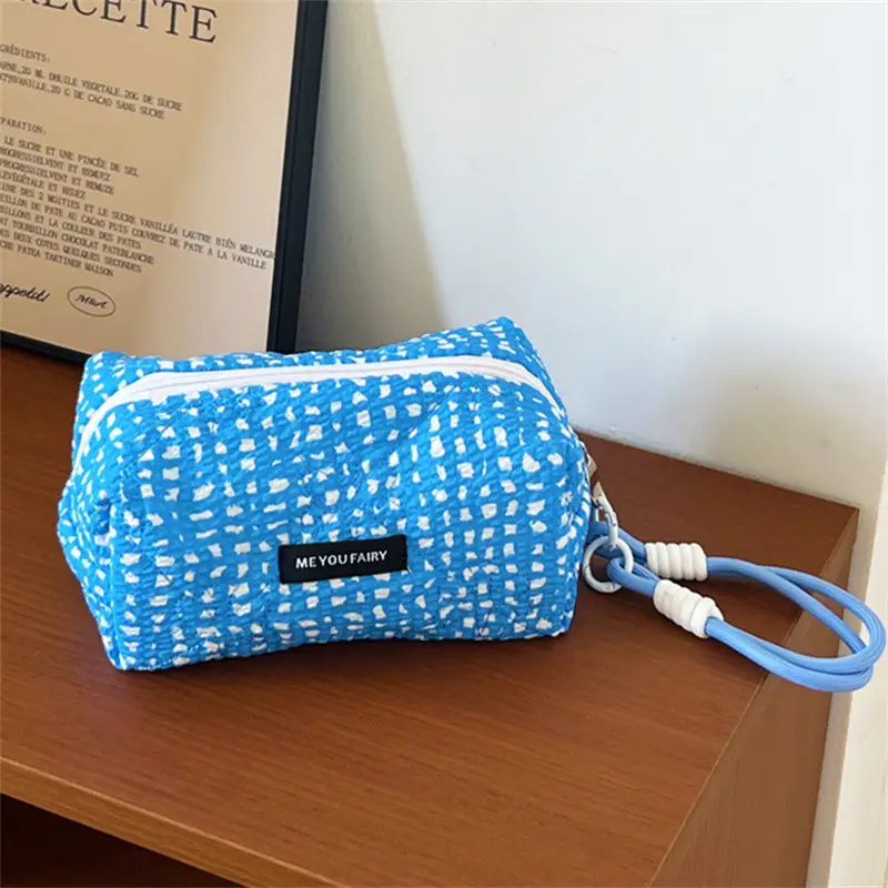 Pink Plush Cosmetic Storage Bag Travel Wash