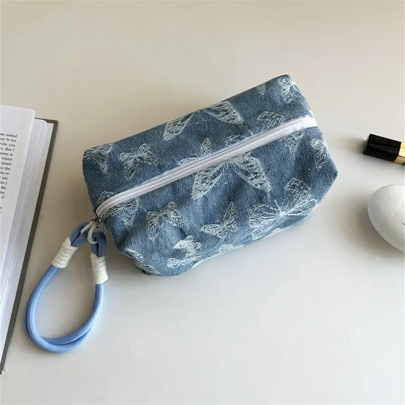 Pink Plush Cosmetic Storage Bag Travel Wash