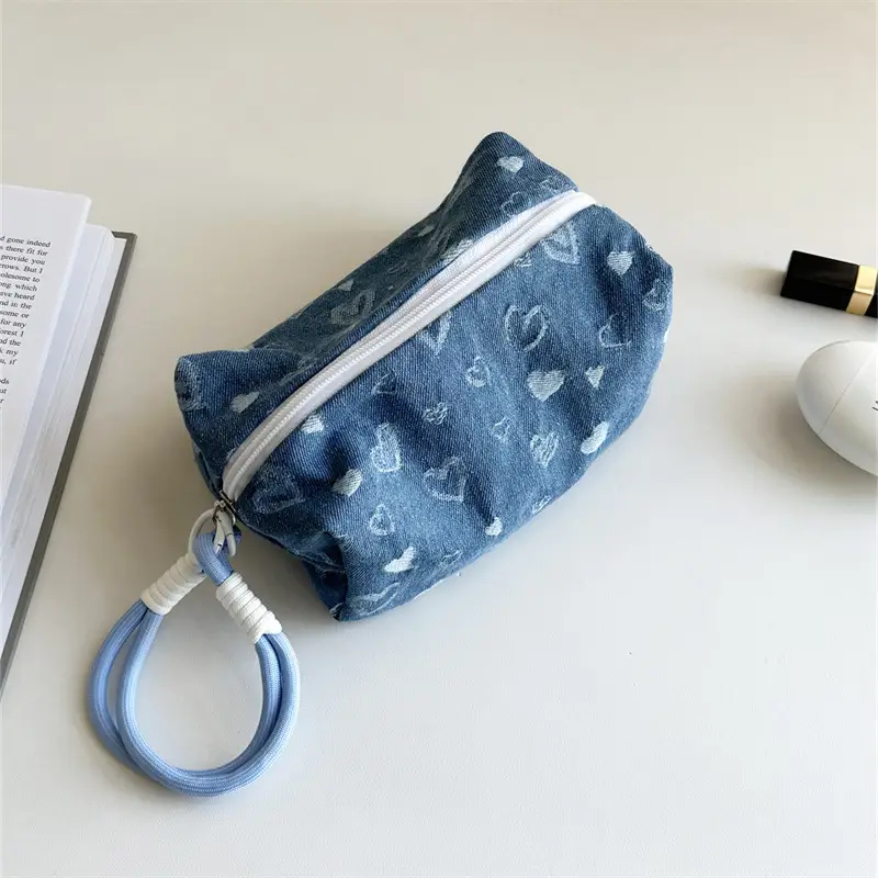 Pink Plush Cosmetic Storage Bag Travel Wash