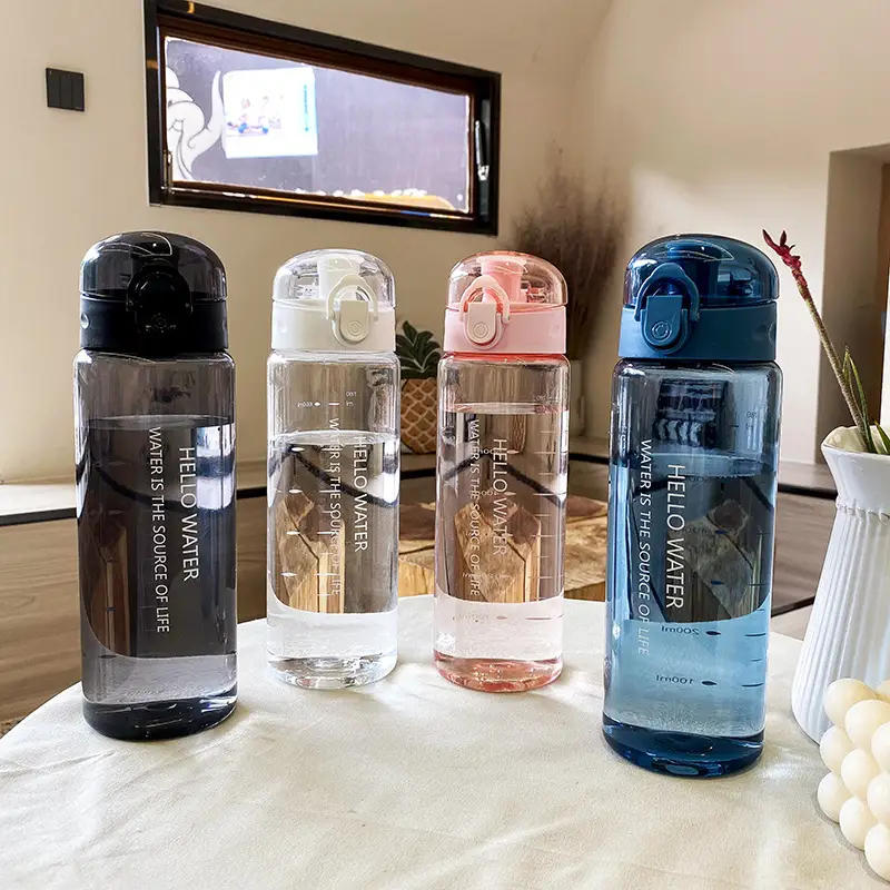Summer Sports Student Water Bottle, High Aesthetic Value, Popular on Instagram, Large Capacity, Trendy Outdoor Portable High-Temperature Resistant Plastic Cup - Image 13