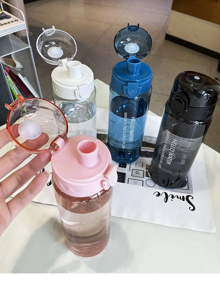 Summer Sports Student Water Bottle, High Aesthetic Value, Popular on Instagram, Large Capacity, Trendy Outdoor Portable High-Temperature Resistant Plastic Cup — feature 10
