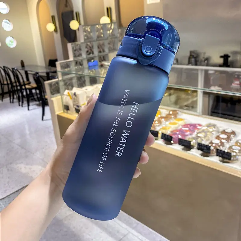 Summer Sports Student Water Bottle, High Aesthetic Value, Popular on Instagram, Large Capacity, Trendy Outdoor Portable High-Temperature Resistant Plastic Cup - Image 5