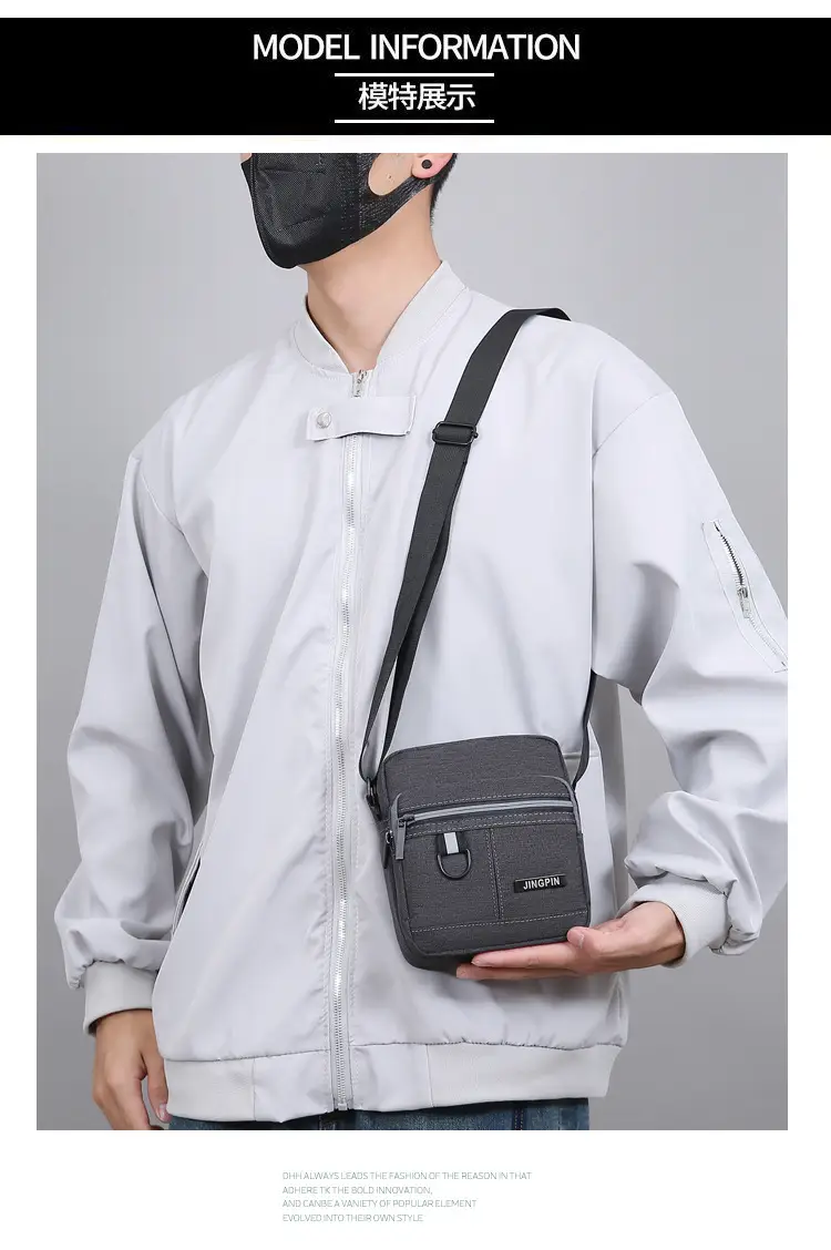 Waterproof Multi-Pocket Shoulder Bag for Men Women — feature 12