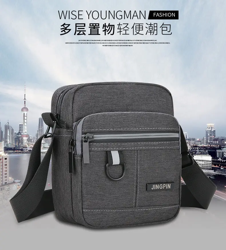 Waterproof Multi-Pocket Shoulder Bag for Men Women — feature 3