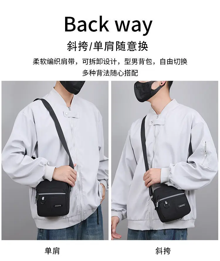 Waterproof Multi-Pocket Shoulder Bag for Men Women — feature 4