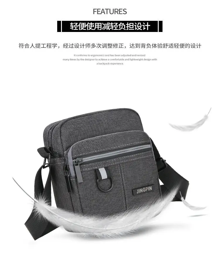 Waterproof Multi-Pocket Shoulder Bag for Men Women — feature 7
