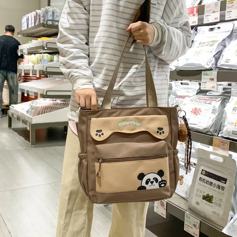 Red Panda Print Shoulder Bag for Women