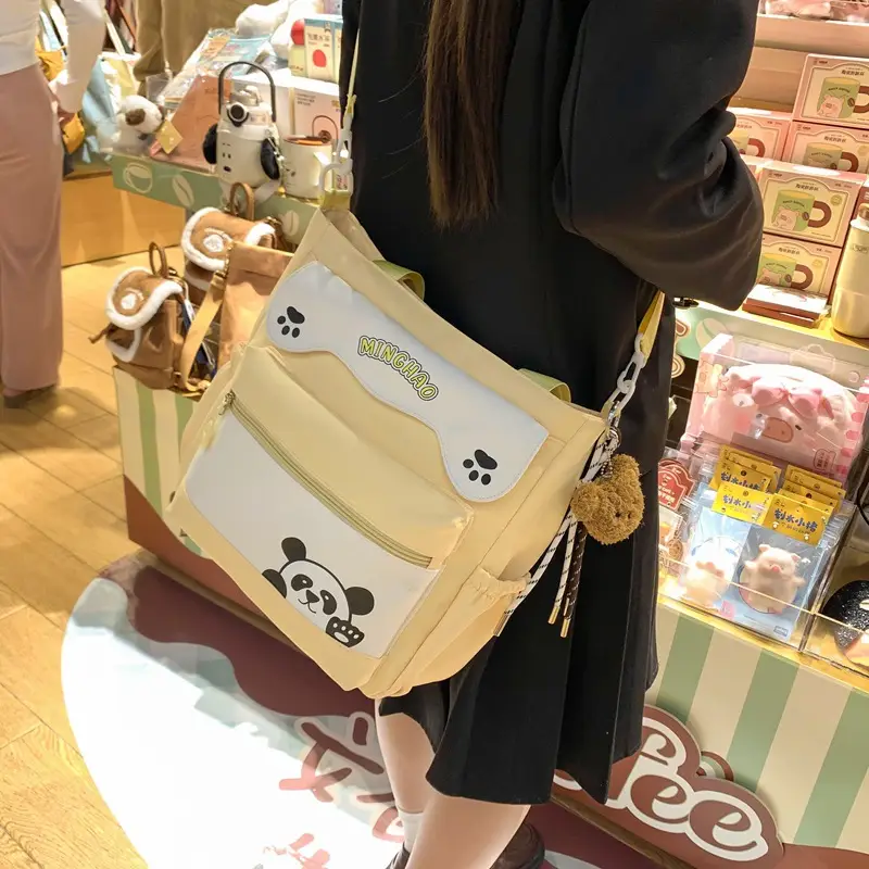 Red Panda Print Shoulder Bag for Women