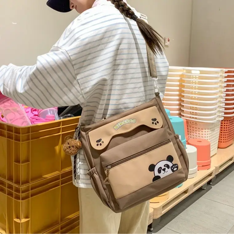 Red Panda Print Shoulder Bag for Women