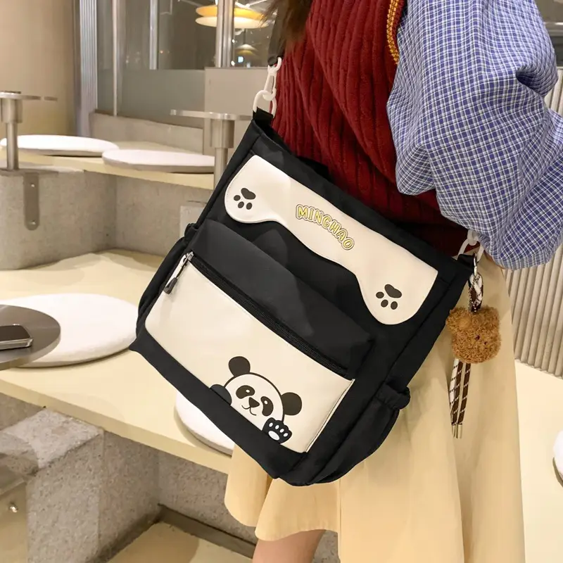 Red Panda Print Shoulder Bag for Women