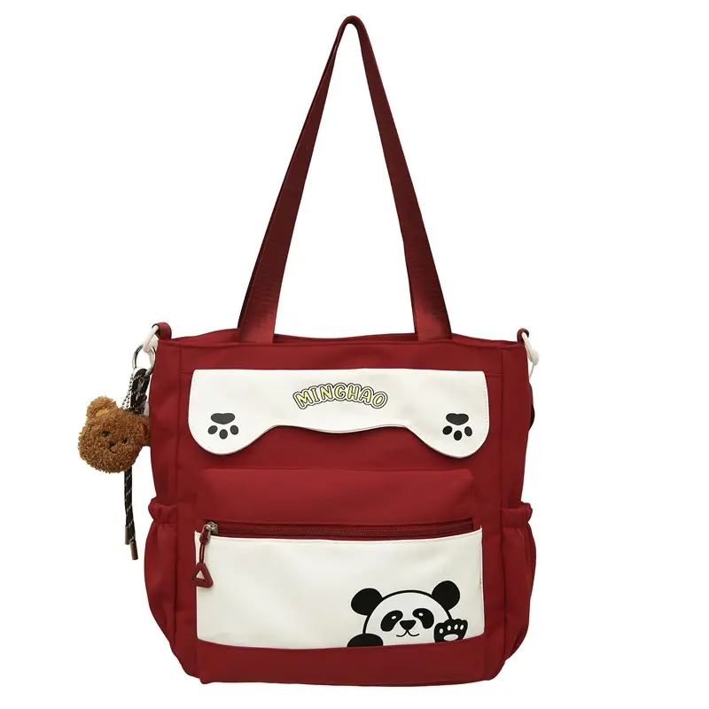 Red Panda Print Shoulder Bag for Women