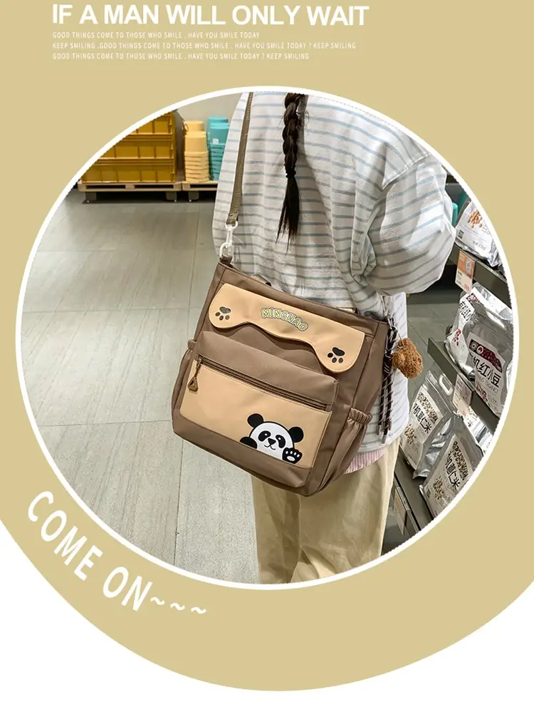 Red Panda Print Shoulder Bag for Women — feature 7