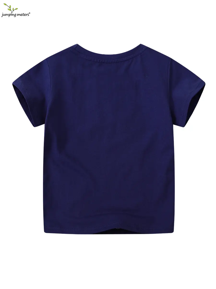 Girls Night Sky T-Shirt Short Sleeve Cotton Dark Blue