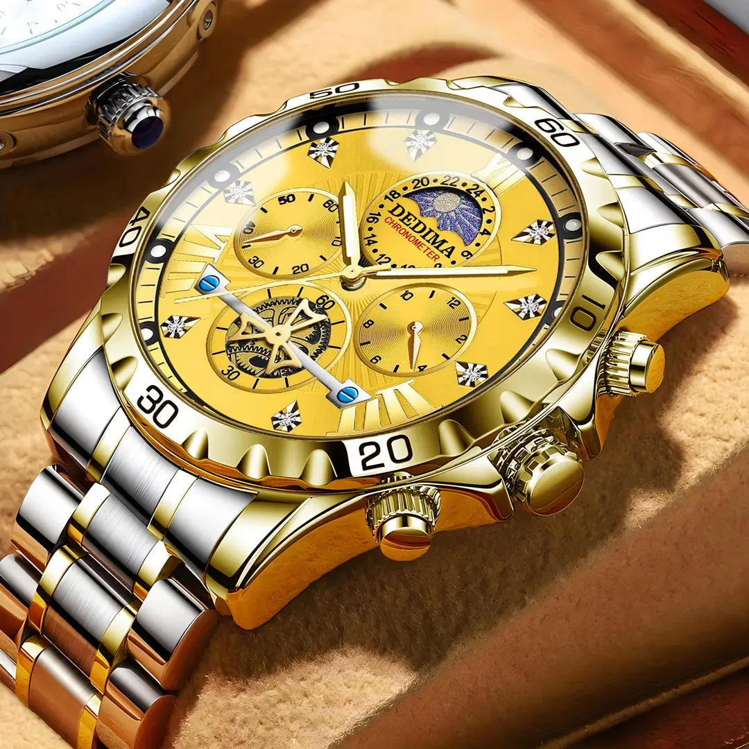 Detima DEDIMA Watch Men's genuine goods Business Students Luminous Waterproof Flywheel Quartz High-end Men's Cross-border — feature 13