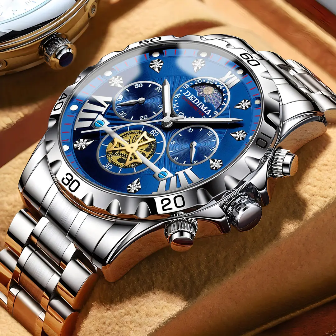Detima DEDIMA Watch Men's genuine goods Business Students Luminous Waterproof Flywheel Quartz High-end Men's Cross-border — feature 15