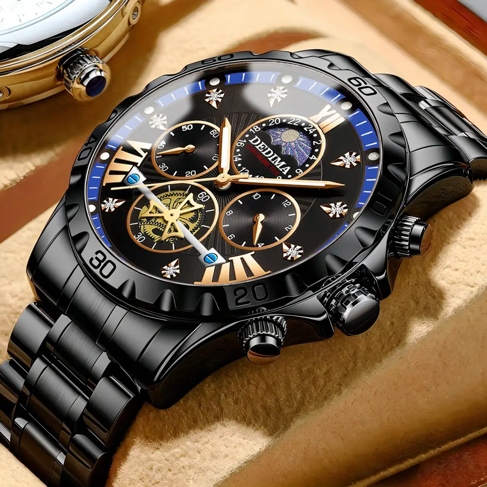 Detima DEDIMA Watch Men's genuine goods Business Students Luminous Waterproof Flywheel Quartz High-end Men's Cross-border — feature 21