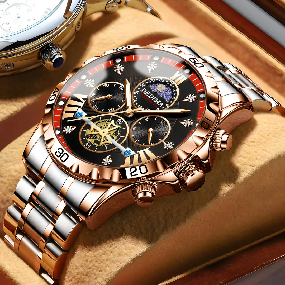Detima DEDIMA Watch Men's genuine goods Business Students Luminous Waterproof Flywheel Quartz High-end Men's Cross-border — feature 4