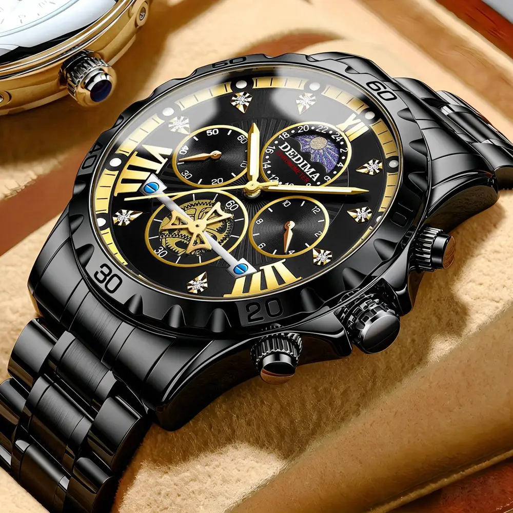 Detima DEDIMA Watch Men's genuine goods Business Students Luminous Waterproof Flywheel Quartz High-end Men's Cross-border