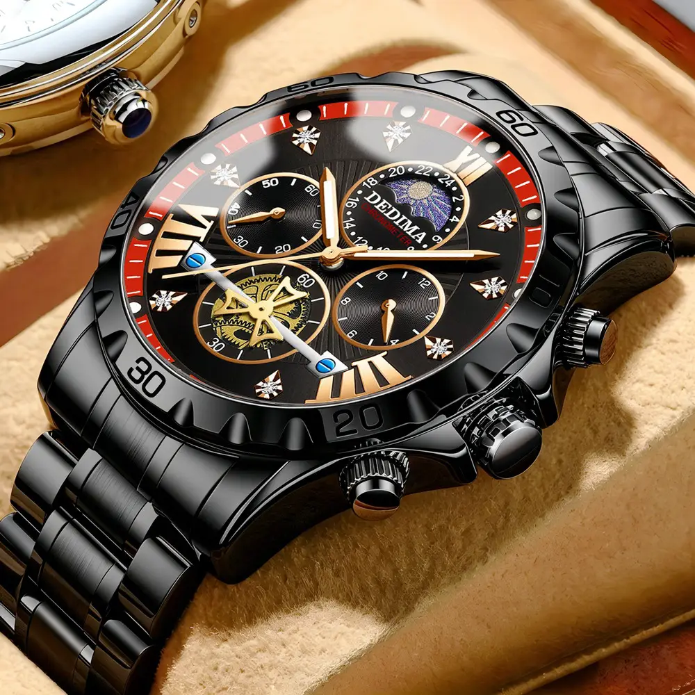 Detima DEDIMA Watch Men's genuine goods Business Students Luminous Waterproof Flywheel Quartz High-end Men's Cross-border