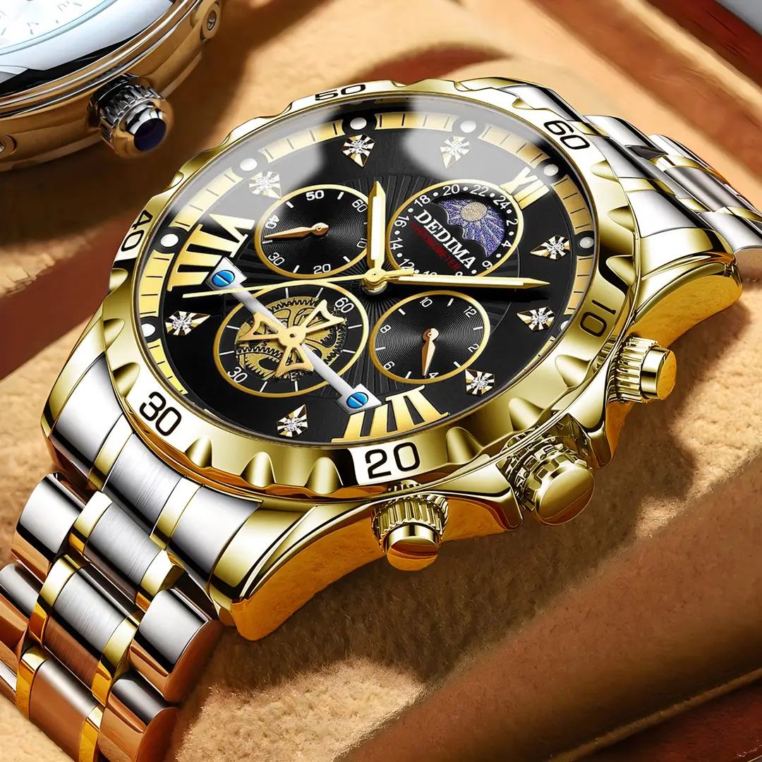Detima DEDIMA Watch Men's genuine goods Business Students Luminous Waterproof Flywheel Quartz High-end Men's Cross-border