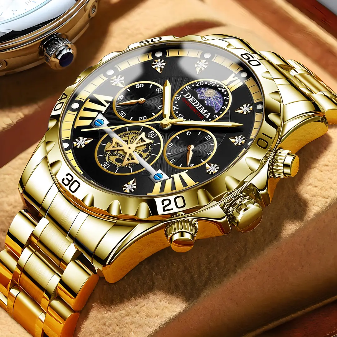 Detima DEDIMA Watch Men's genuine goods Business Students Luminous Waterproof Flywheel Quartz High-end Men's Cross-border