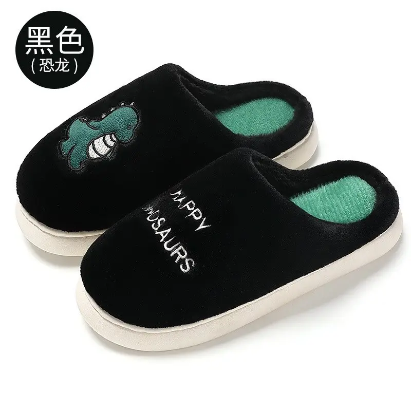 Down Cloth Cotton Slippers Women's Bag Heel Indoor Cotton Shoes Thick-Soled Household Slippers Outer Wear Warm Cotton Shoes Men's Wholesale - Image 4