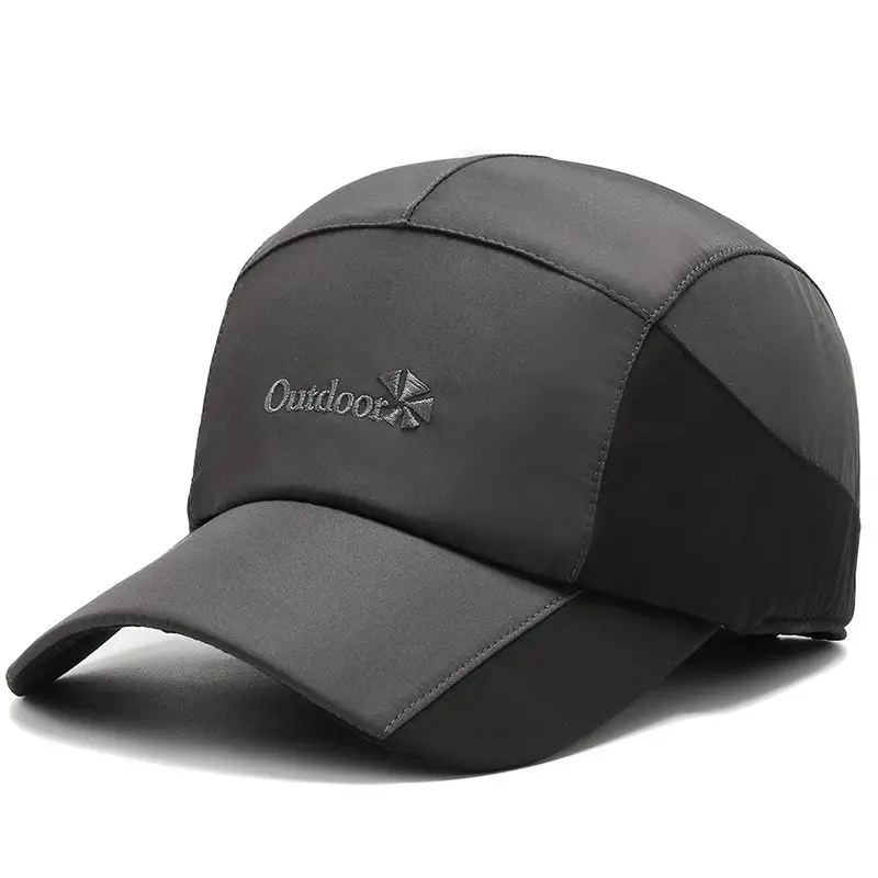 Winter Men's Black Fleece Cap with Ear Protection - Image 3