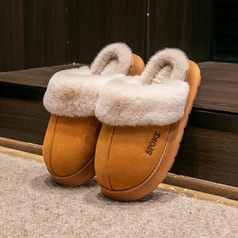 Cotton Winter Slippers Women Pink Warm Indoor - Image 22