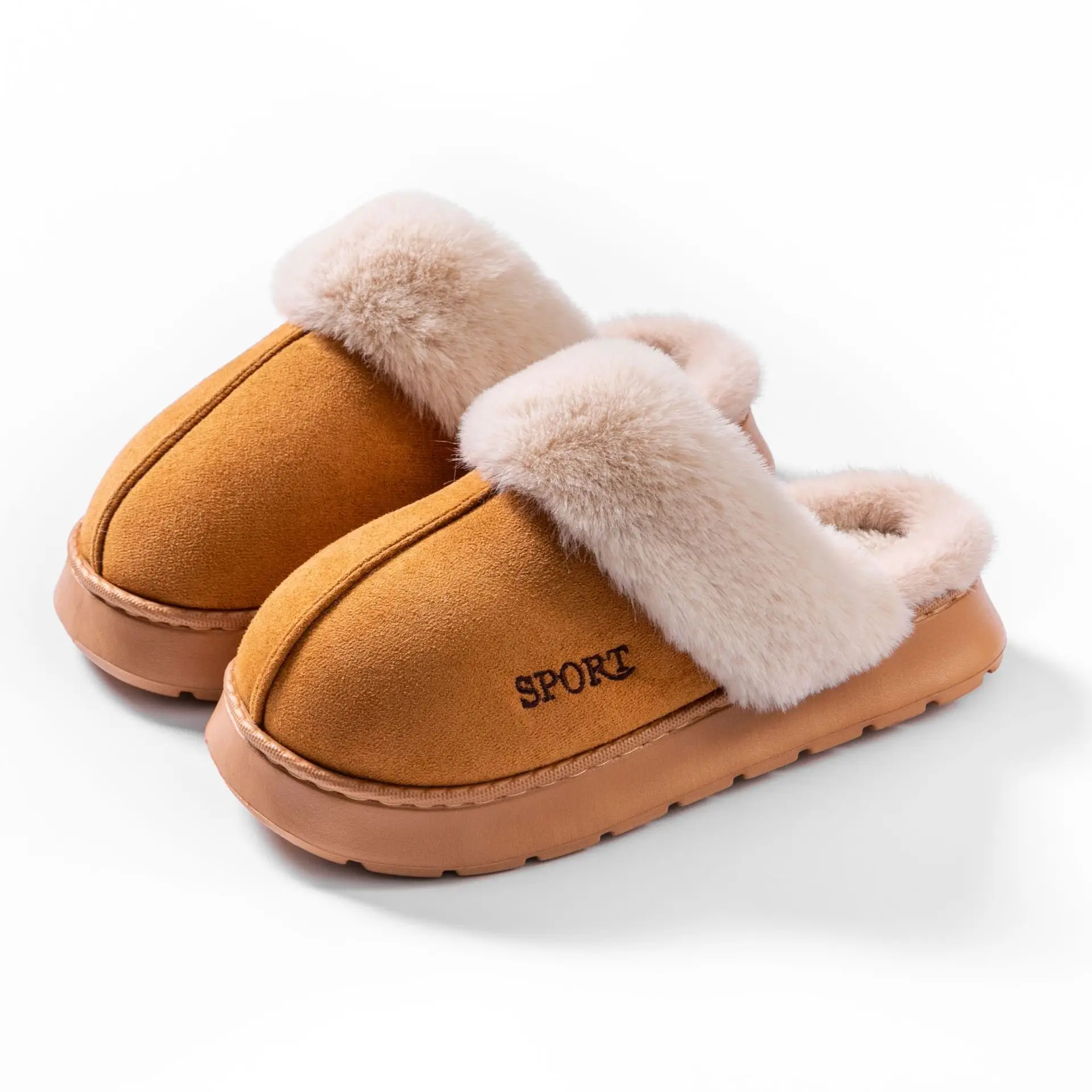Cotton Winter Slippers Women Pink Warm Indoor - Image 25
