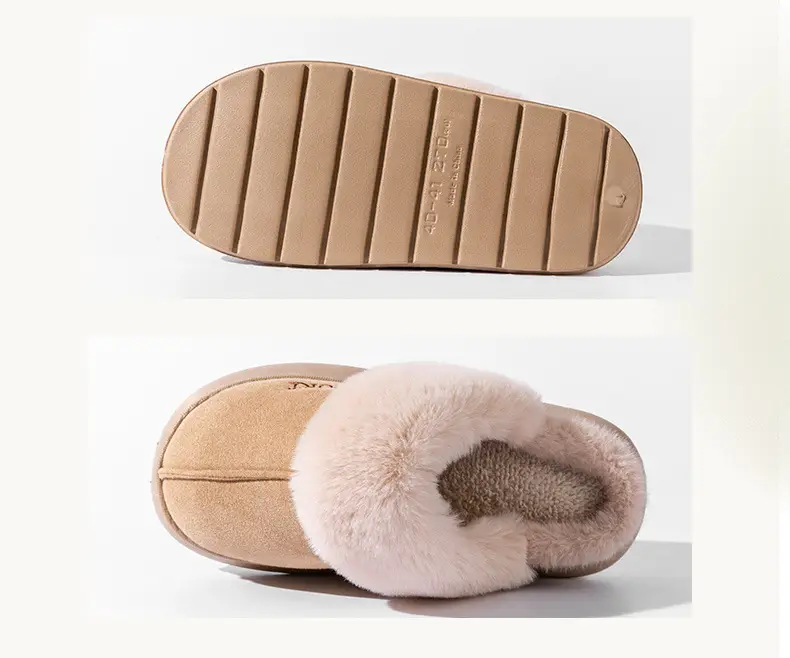 Cotton Winter Slippers Women Pink Warm Indoor — feature 15