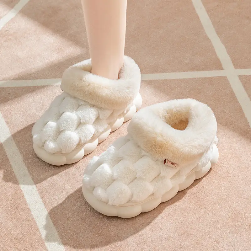 Cotton Winter Slippers Women Pink Warm Indoor - Image 7