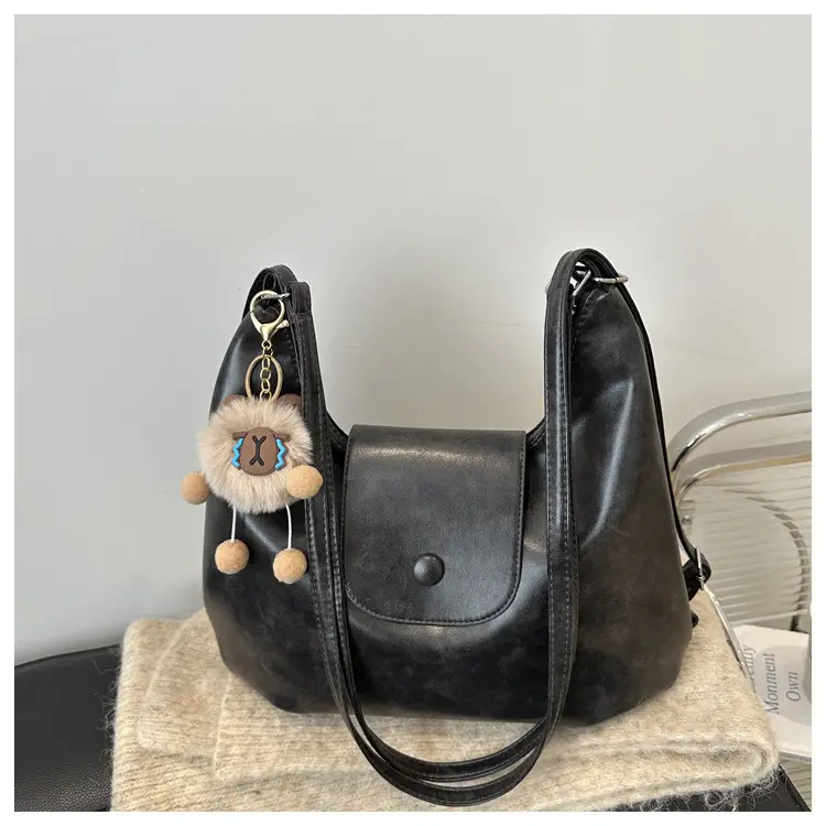 Women's Black Leather Tote Bag Large Capacity Lightweight Travel Backpack — feature 40