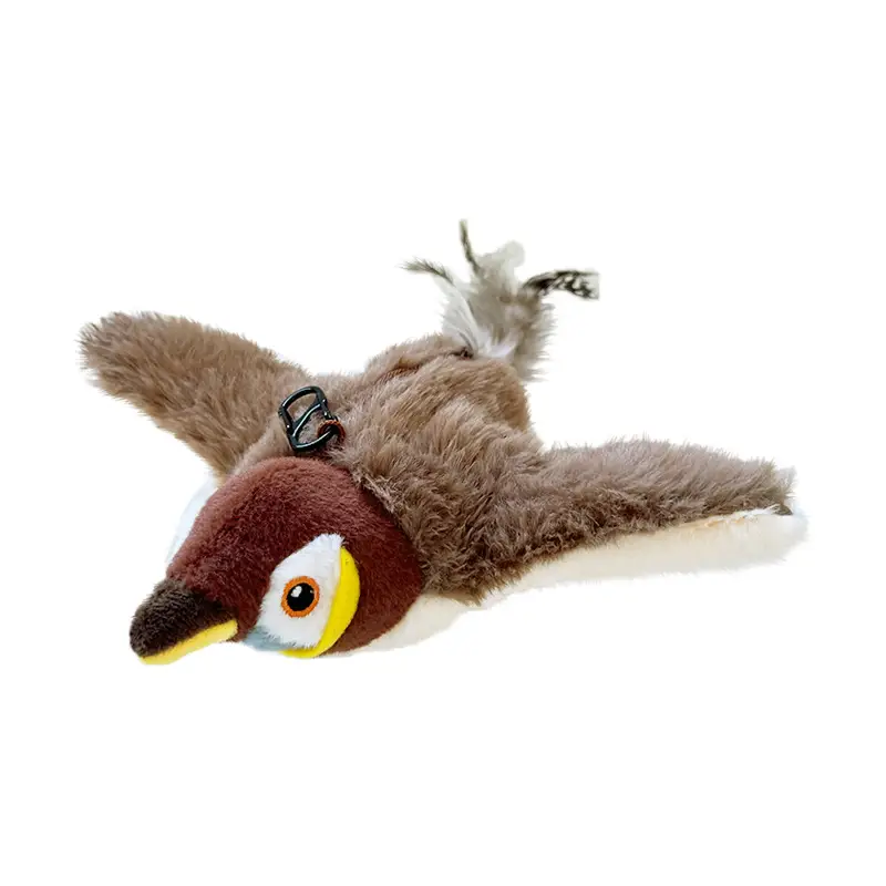 Pet Plush Bite Resistant Toy Flap Shake Bird Electric Cat Toy Dog Self-Hi Simulation Sparrow Cross-border Wholesale
