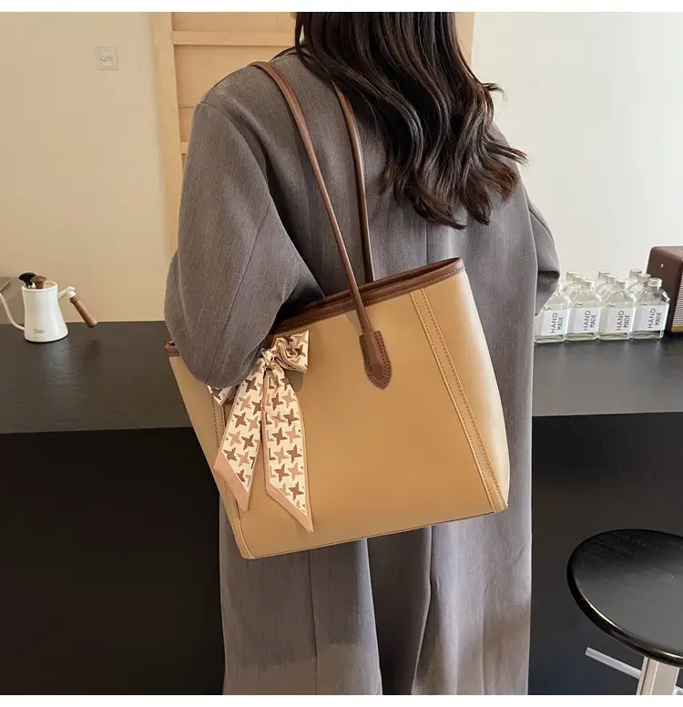 Women's Black Bow Tote Bag Large Capacity Easiest Match — feature 14