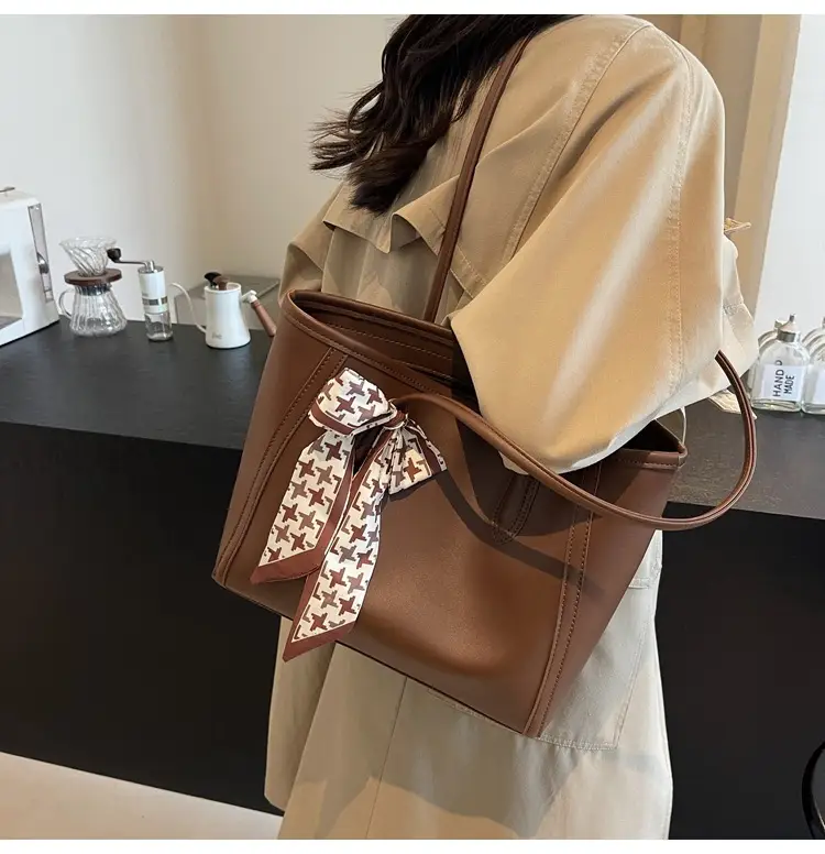 Women's Black Bow Tote Bag Large Capacity Easiest Match — feature 15