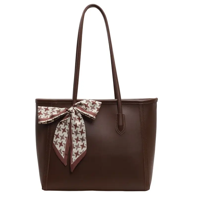 Women's Black Bow Tote Bag Large Capacity Easiest Match - Image 2