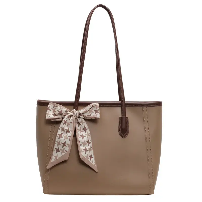Women's Black Bow Tote Bag Large Capacity Easiest Match - Image 3
