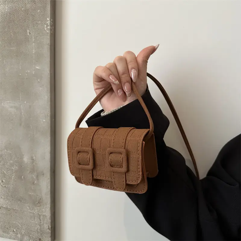 2024 Women's Square Bag Shoulder Crossbody Brown - Image 7