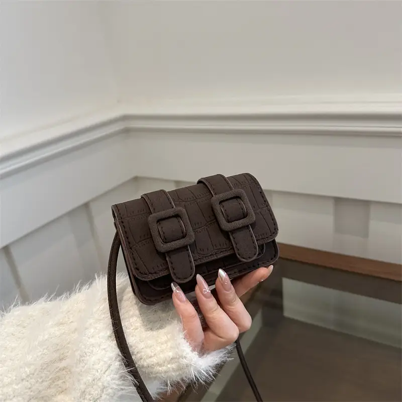 2024 Women's Square Bag Shoulder Crossbody Brown - Image 8