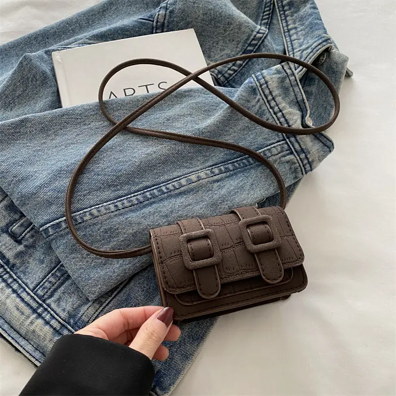 2024 Women's Square Bag Shoulder Crossbody Brown - Image 3
