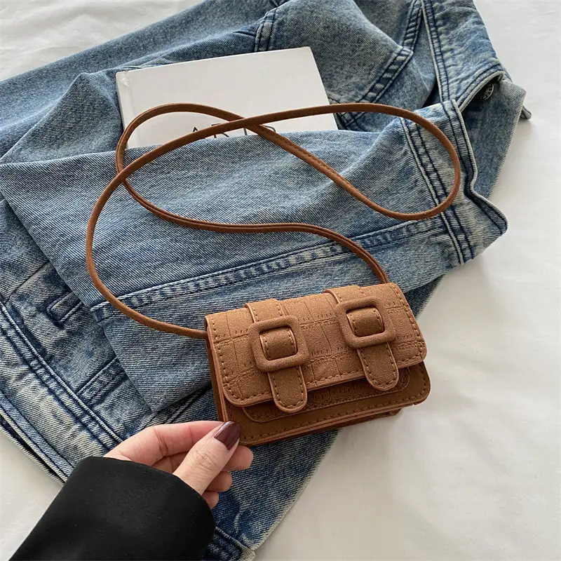 2024 Women's Square Bag Shoulder Crossbody Brown - Image 4