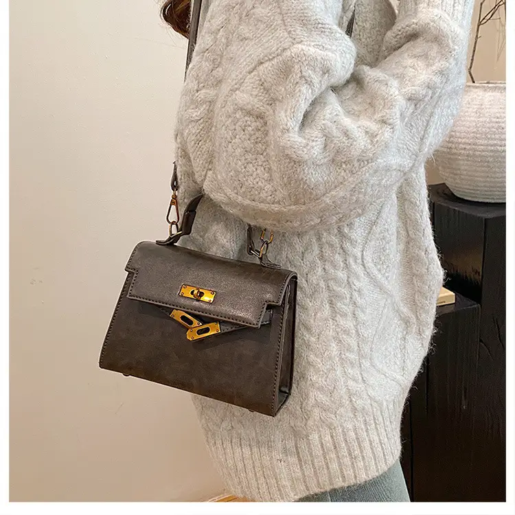 2024 Vintage Kelly Handbag Black Gold Shoulder Crossbody — feature 31