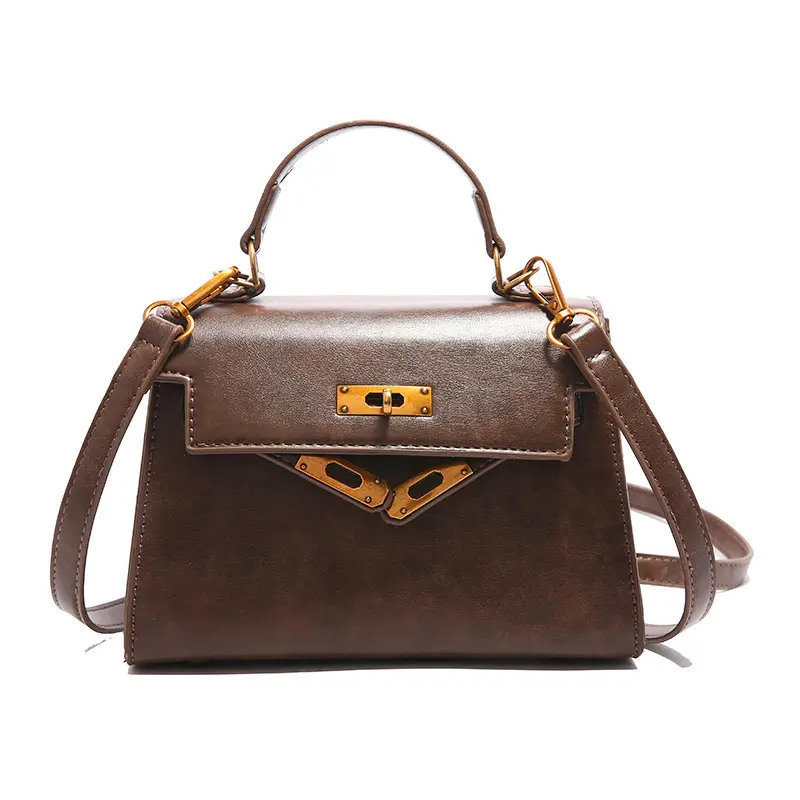 2024 Vintage Kelly Handbag Black Gold Shoulder Crossbody - Image 2