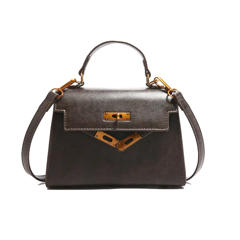 2024 Vintage Kelly Handbag Black Gold Shoulder Crossbody - Image 3