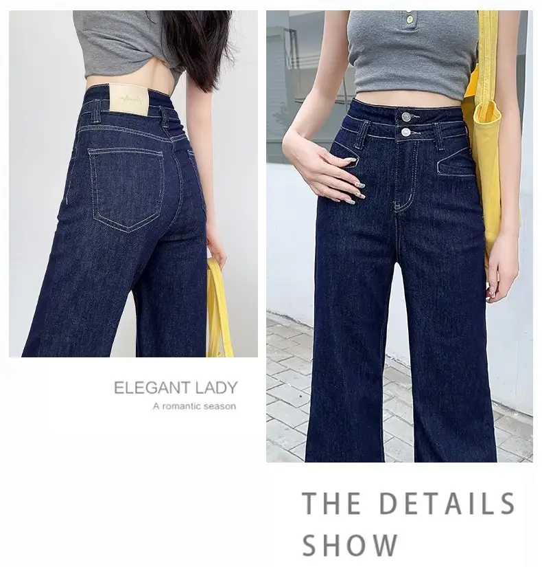 High Waist Slimming Micro-Lam Jeans White — feature 11